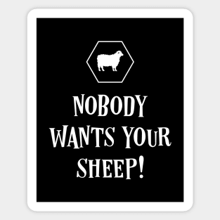 Nobody Wants Your Sheep Funny Boardgames Sticker